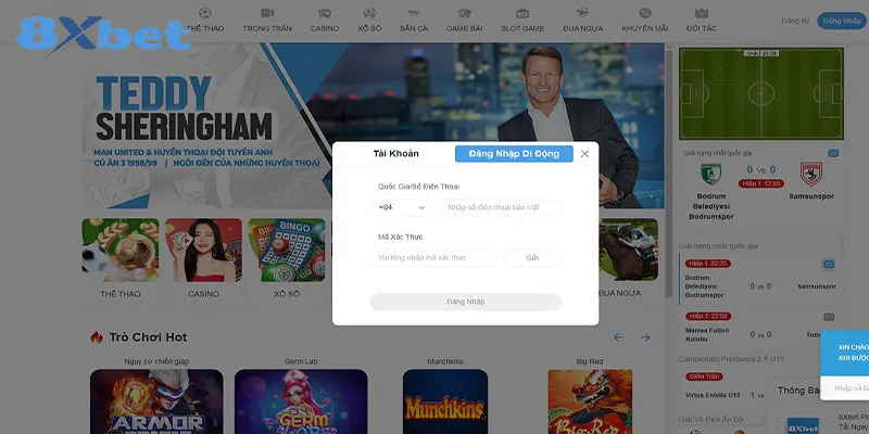 Một số các lỗi đăng nhập tại 8xbet